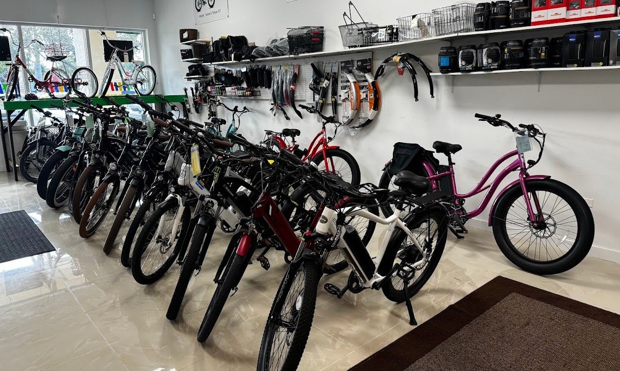 Secondary before angle with bike and accessory inventory