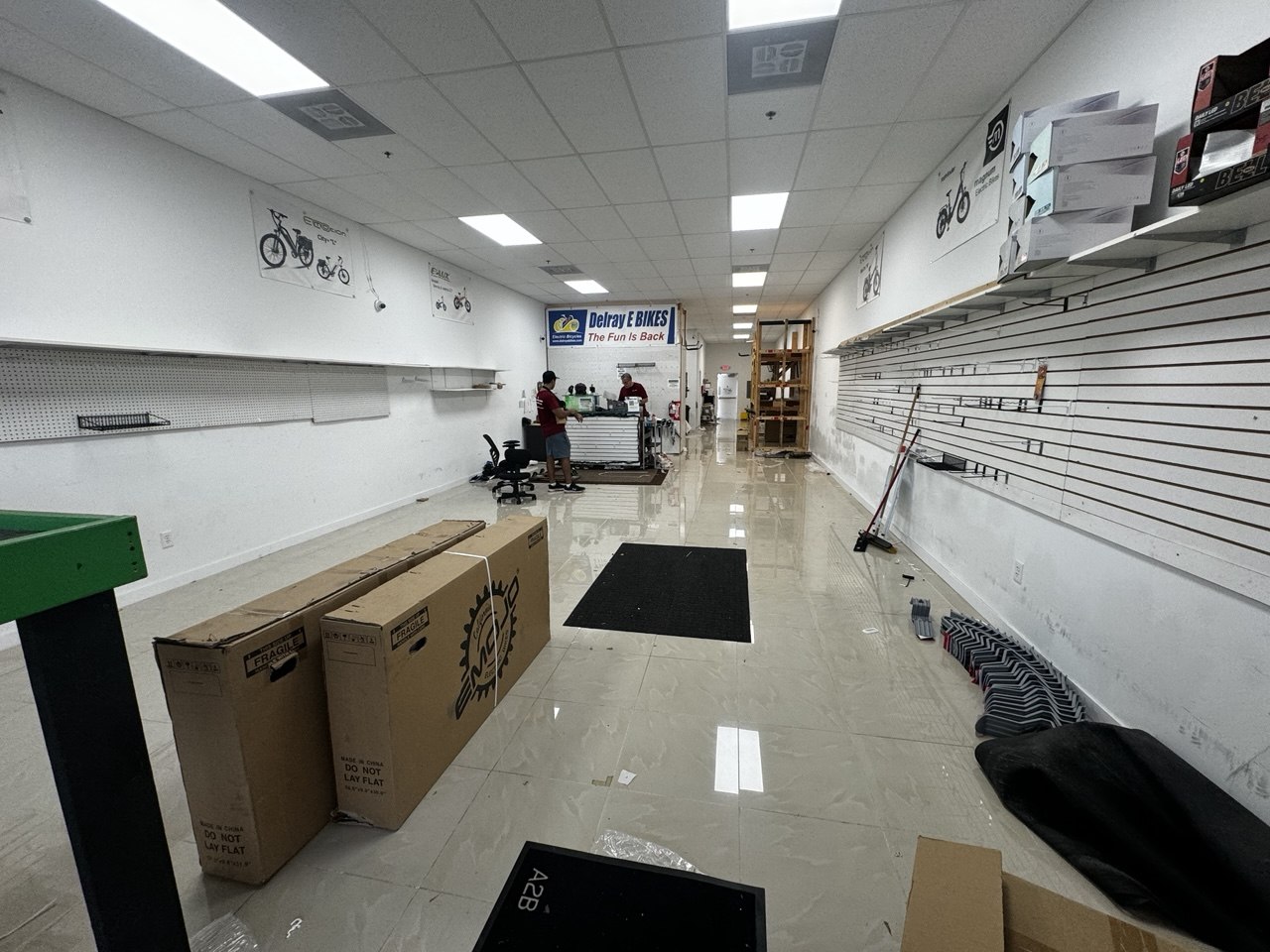 Near-final condition during e-bike store clearout