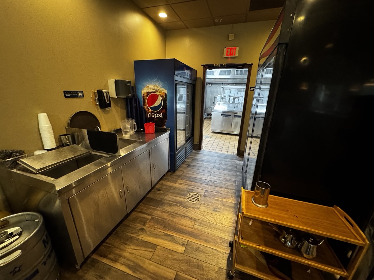 Beverage refrigeration and support assets from closed restaurant